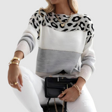 Klára - Sweter z leopardzim nadrukiem