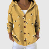 Sweter Kardigan z Kapturem