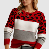 Klára - Sweter z leopardzim nadrukiem