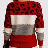 Klára - Sweter z leopardzim nadrukiem
