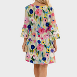 Mia - Elegancka Mini Sukienka Kwiatowa