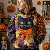 Hoodie Patchwork na Halloween o Północy