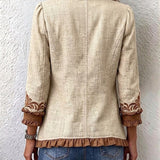 Scarlett | Vintage Bohemian Kwiatowa Kurtka z Falbankami